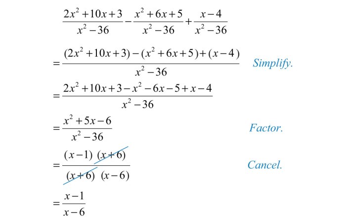 Add and subtract rational expressions worksheet